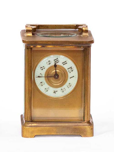 Sub.:35 - Lote: 178 -  Reloj de cabecera en cristal y bronce