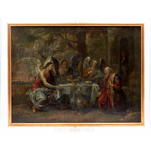 Sub.:35 - Lote: 243 - ESCUELA FLAMENCA S. XVII Abrah�m y los tres �ngeles