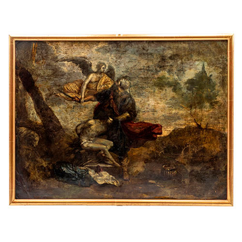 Sub.:35 - Lote: 268 - ESCUELA FLAMENCA S. XVII El sacrificio de Isaac