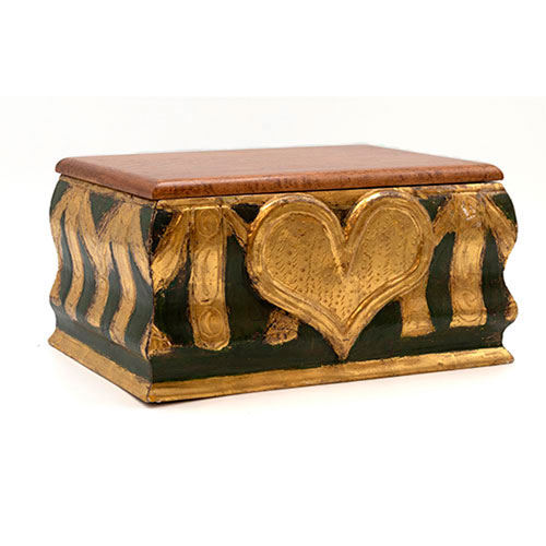 Sub.:35 - Lote: 278 -  Arquilla en madera tallada dorada y policromada s. XVIII