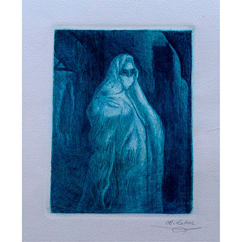 Sub.:35 - Lote: 328A - MANUEL LAHOZ VALLE (Oliete, Teruel, 1910 - Zaragoza 2000) Figura femenina en Ceuta