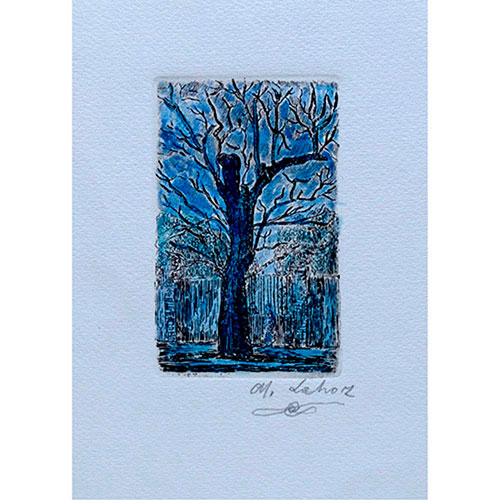 Sub.:35 - Lote: 317 - MANUEL LAHOZ VALLE (Oliete, Teruel, 1910 - Zaragoza 2000) Escena invernal