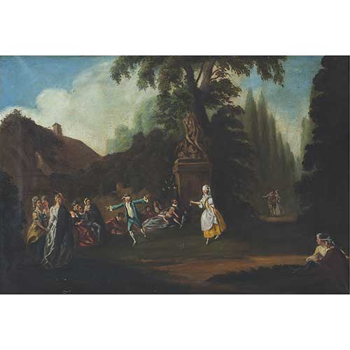 Sub.:36 - Lote: 106 - ESCUELA ESPAOLA (CA. 1900) La Gallina Ciega