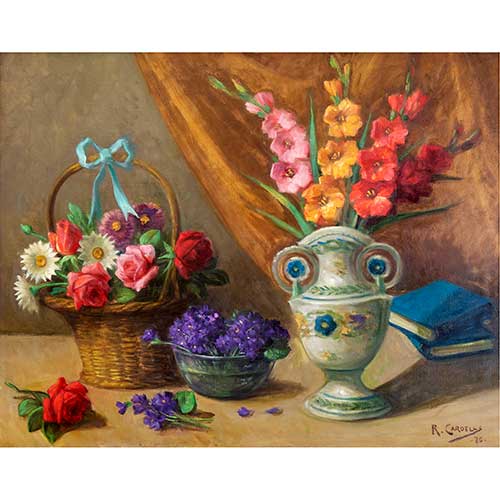 Sub.:36 - Lote: 64 - RAFAEL CARDELLS CAMARLENCH (Valencia, 1899-1980) Naturaleza muerta