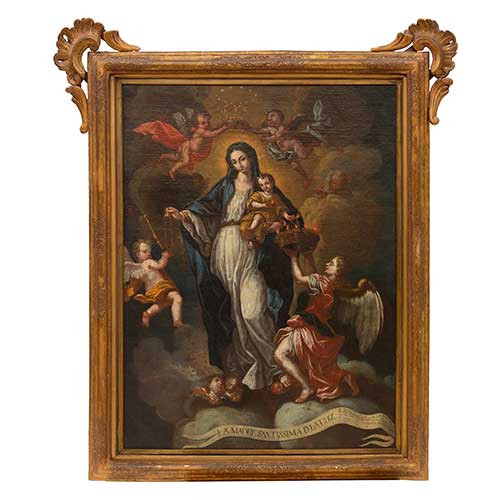Sub.:36 - Lote: 112 - ESCUELA ESPA�OLA, S. XVIII Virgen de la Luz