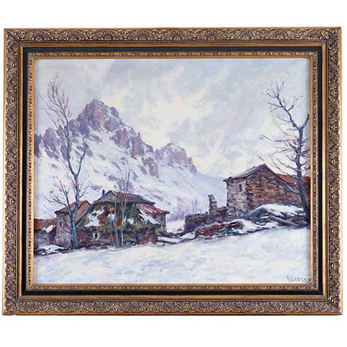 Sub.:36 - Lote: 53 - ANDRES CEREZO MENA (Crdoba, 1928 - Avils, 1989) Paisaje de invierno