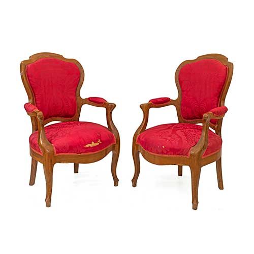 Sub.:36 - Lote: 287 -  Pareja se sillones isabelinos en nogal