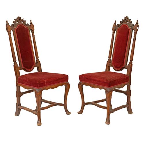 Sub.:36 - Lote: 288 -  Pareja de sillas del siglo XVIII