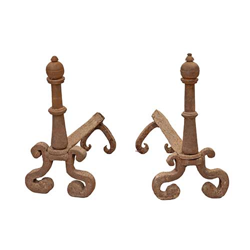 Sub.:36 - Lote: 320 -  Pareja de morillos en hierro