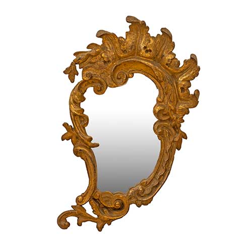 Sub.:36 - Lote: 332 -  Pareja de espejos en estuco con forma de cuerno de la abundancia.