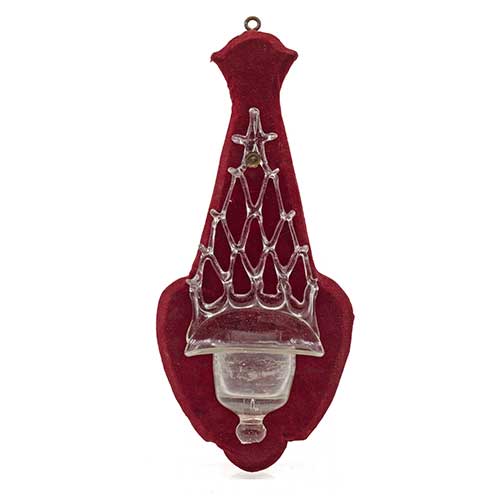 Sub.:36 - Lote: 202 -  Aguabenditera catalana en cristal soplado siglo XVIII