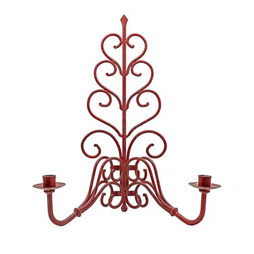 Sub.:36 - Lote: 333 -  Pareja de apliques de pared en hierro pintado