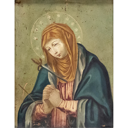 Sub.:37 - Lote: 133 - ESCUELA FLAMENCA S. XVIII Mater Dolorosa