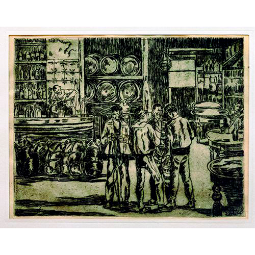 Sub.:37 - Lote: 7 - JOS GUTIRREZ SOLANA (Madrid, 1886-1945) La taberna
