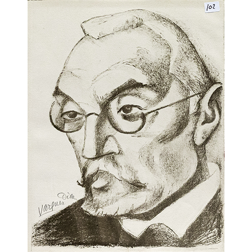 Sub.:37 - Lote: 52 - DANIEL VZQUEZ DAZ (Nerva, 1882 - Madrid, 1969) Miguel de Unamuno