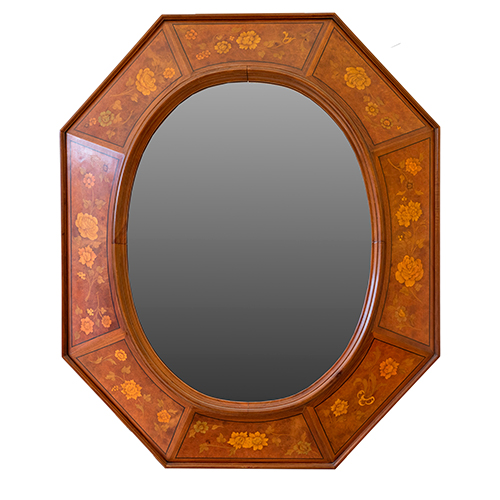 Sub.:37 - Lote: 202 -  Espejo octogonal estilo holand�s numerado y firmado de Sim�n Loscertales de Zaragoza