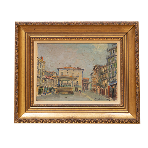 Sub.:37 - Lote: 76 - JESS APELLNIZ (Vitoria 1898-1969) Zarauz, Plaza de la Msica