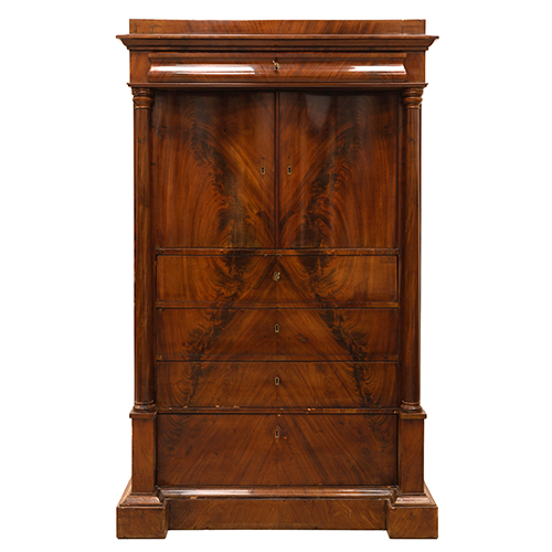 Sub.:37 - Lote: 251 -  Mueble Biedermeier en palma de caoba