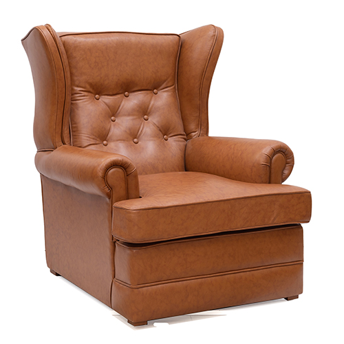 Sub.:37 - Lote: 258 -  Sill�n capiton� orejero de lectura en piel