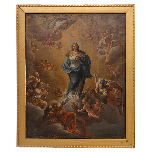 Sub.:37 - Lote: 145 - ESCUELA ESPA�OLA S. XVIII Inmaculada