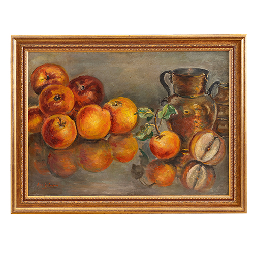 Sub.:37 - Lote: 19 - ESCUELA ESPAOLA, S. XX Bodegn de manzanas