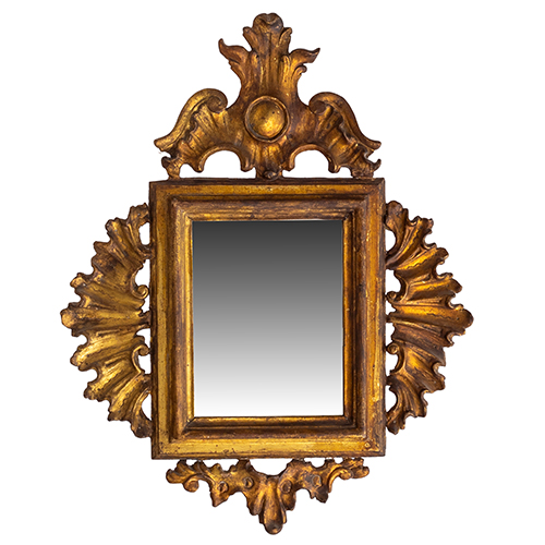 Sub.:37 - Lote: 316 -  Pareja de espejos en madera tallada y dorada del siglo XVIII
