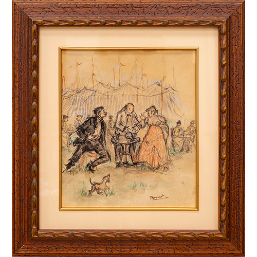 Sub.:37 - Lote: 9 - JOSEP AMAT PAGS (Barcelona 1901 - 1991) Escena de feria