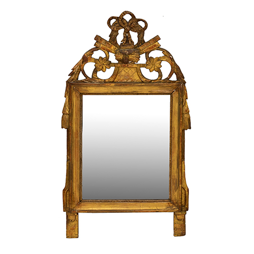 Sub.:37 - Lote: 1306 -  Espejo Luis XVI en madera tallada y dorada