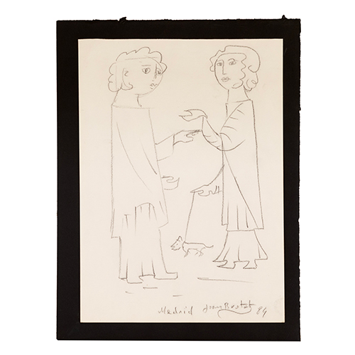 Sub.:37 - Lote: 110 - JOAN BROTAT (Barcelona 1920-1990) De paseo con el perro