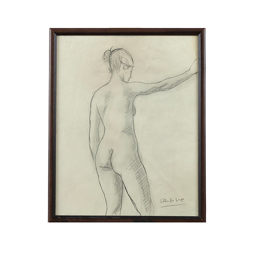Sub.:37 - Lote: 30 - ALBERTO DUCE VAQUERO (Zaragoza, 1915 - 2003) Desnudo femenino