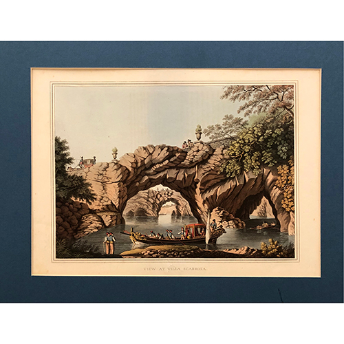 Sub.:37 - Lote: 3A - Joseph MEYER, (1796-1856). View at Villa Scabrossa, 1809 Grabado en color