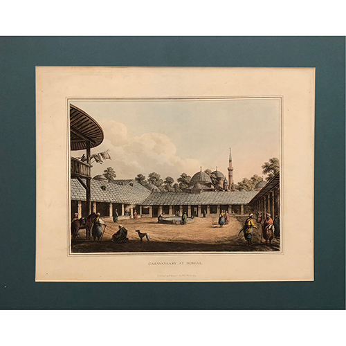 Sub.:37 - Lote: 3B - Joseph MEYER, (1796-1856). Caravansary at Borgas