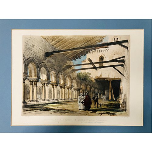 Sub.:37 - Lote: 3C - JENARO PEREZ VILLAAMIL (1807-1854) Claustrilla de las Huelgas en Burgos