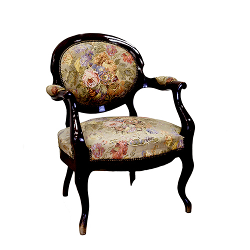 Sub.:37 - Lote: 319 -  Sill�n isabelino en madera de caoba