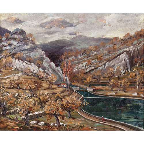 Sub.:38 - Lote: 98 - JES�S APELL�NIZ (Vitoria 1898-1969) Paisaje de monta�a