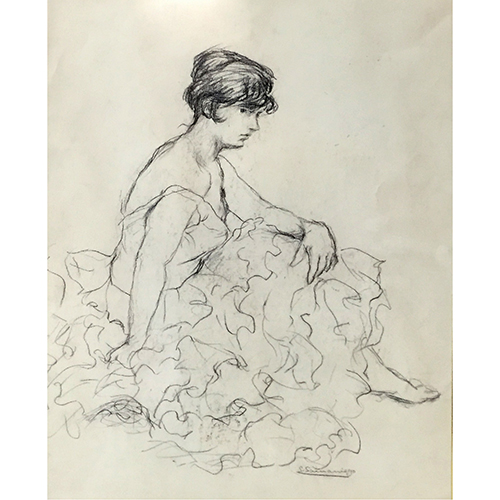 Sub.:38 - Lote: 124 - S. SAMARIEGO (S. XX) Dama andaluza