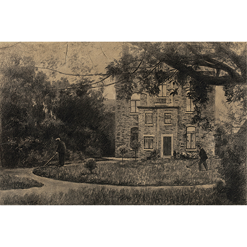 Sub.:38 - Lote: 94 - LEOPOLD MOTTEL (Escuela centroeuropea c. 1900) Palacete en el campo