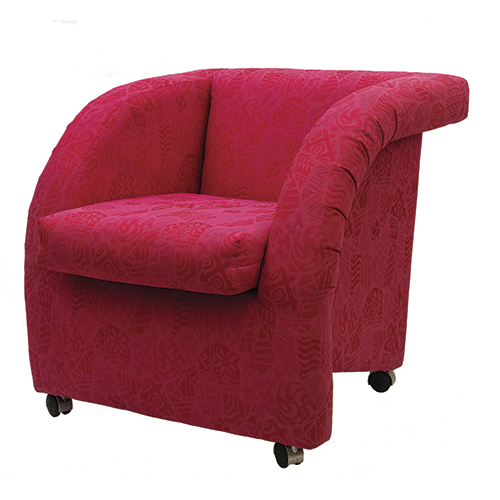 Sub.:38 - Lote: 310 -  Sill�n de dise�o con tapicer�a fucsia