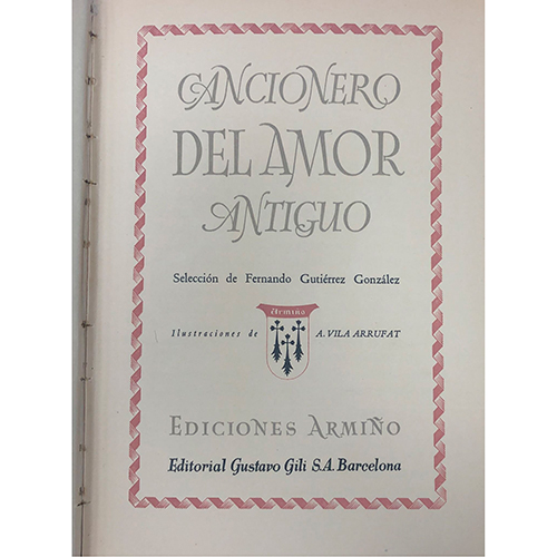 Sub.:38 - Lote: 2067 -  Cancionero del Amor Antiguo
