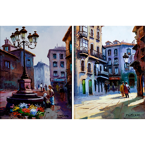 Sub.:38 - Lote: 75 - ESCUELA ESPA�OLA, S. XX Vistas urbanas