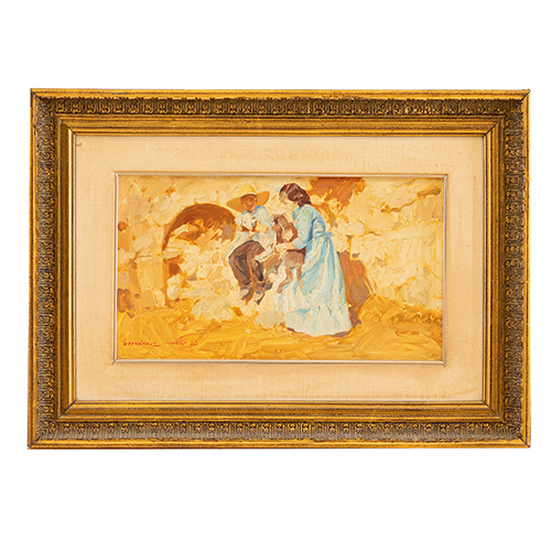 Sub.:38 - Lote: 145 - JOS� ANTONIO HERN�NDEZ MART�N (Ciudad Rodrigo,1940 - Valencia,2001) Ni�os con perro