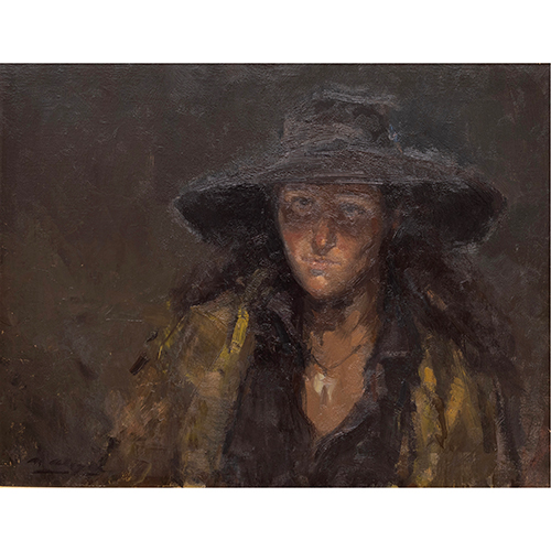 Sub.:38 - Lote: 11 - AGUSTN ALEGRE MONFERRER (Santa Eulalia del Campo, Teruel, 1936) Pastora de cabras