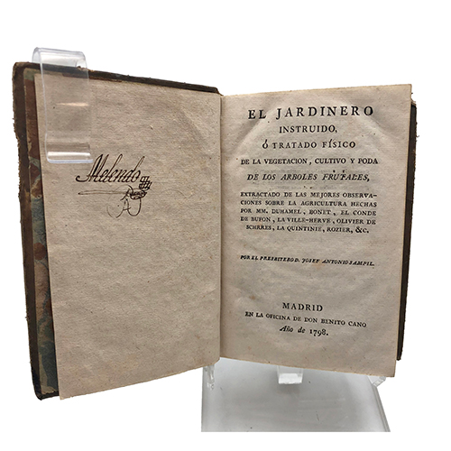 Sub.:38 - Lote: 2106 -  EL JARDINERO INSTRUIDO � TRATADO F�SICO DE LA VEGETACION, CULTIVO Y PODA DE LOS ARBOLES FRUTALES