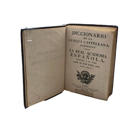 Sub.:38 - Lote: 2107 -  DICCIONARIO DE LA LENGUA CASTELLANA.- Compuesto por la Real Academia espa�ola, reducido a un s�lo tomo para su m�s f�cil uso