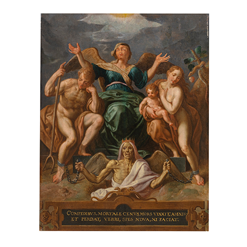 Sub.:38 - Lote: 57 - ESCUELA FLAMENCA, S. XVII Ad�n y Eva despu�s del pecado