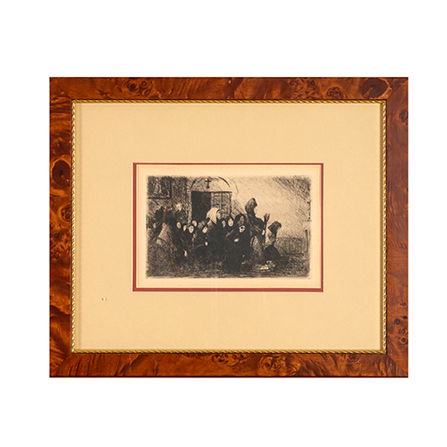 Sub.:38 - Lote: 152 - RICARDO BAROJA (Minas de Riotinto, Huelva, 1871 - Vera de Bidasoa, Navarra, 1953) Lectura de la doctrina en la iglesia