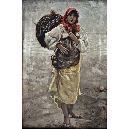 Sub.:38 - Lote: 113 - ESCUELA ESPA�OLA, S. XIX Pescadora