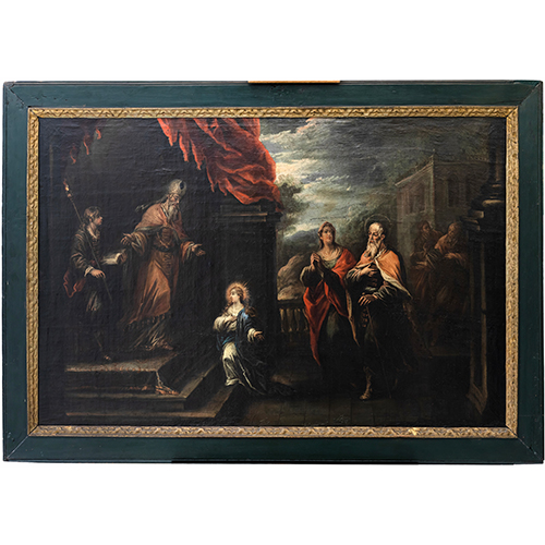 Sub.:38 - Lote: 108 - FRANCISCO ANTOL�NEZ Y SARABIA (Sevilla, 1644-Madrid, 1700) Presentaci�n de la Virgen en el Templo