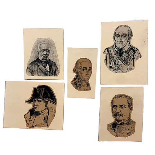 Sub.:38 - Lote: 156 - AURELIO ARTETA (Bilbao, 1879- M�xico, 1940) Cinco dibujos a tinta y recortados.