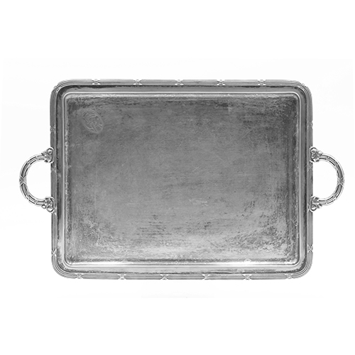 Sub.:38 - Lote: 1494 -  Bandeja en alpaca